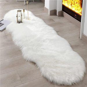 Super Soft Fluffy Faux Fur Sheepskin Rugs Bedroom Floor Sofa Living Room Runner